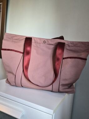 lululemon Pink Canvas Tote
